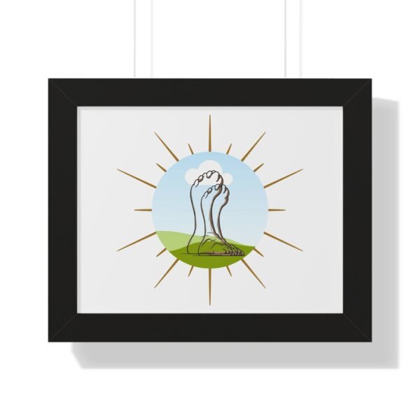 Framed Poster with Foot Illustration - Modern Home Décor for Nature Lovers