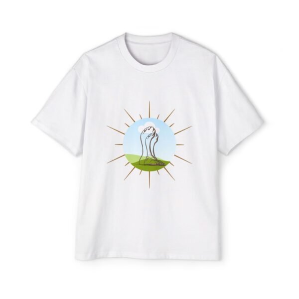Sunrise Love Graphic Oversized Tee for Men - Image 2