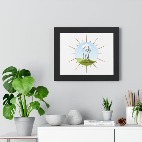 Framed Poster with Foot Illustration - Modern Home Décor for Nature Lovers - Image 2