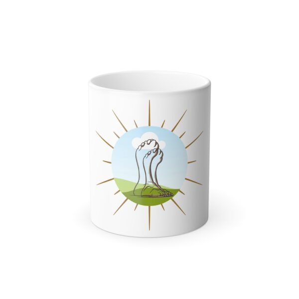Color Morphing Mug - Eco-Friendly Footprint Design for Nature Lovers
